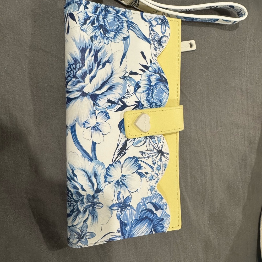 Betsey Johnson Blue and Yellow Floral Wallet